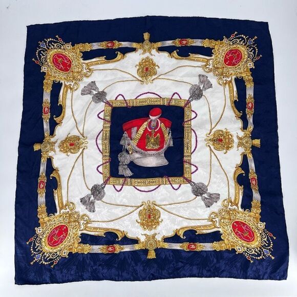 Stunning Silk Grand Uniform Style Scarf hand rolled edges - Picture 1 of 9